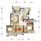 D户型 3房2厅1卫1阳台+入户花园建筑面积：约97㎡