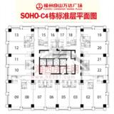 SOHO-C4栋标准层平面图