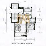 A户型(37#复式下层平面图)  